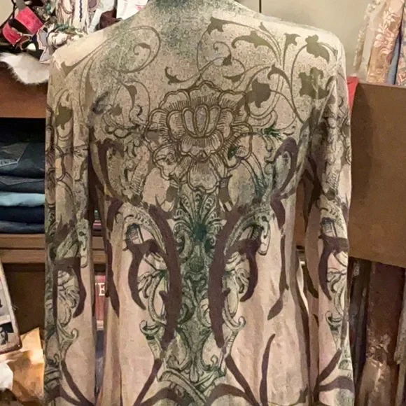 Stetson Green and Cream Cardigan - Picture 4 of 4